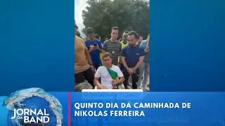 Chega ao 5° dia caminhada de Nikolas Ferreira em apoio a Bolsonaro | Jornal da Band