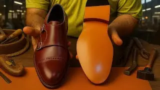 MAKING HANDMADE DOUBLE MONK IN FINEST CALF LEATHER.  #handcrafted #craftsmanship #shoemaking #diy