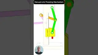Manual link Pressing Mechanism #mechanism #mechanical #engineer #cad #solidworks #autocad #shorts
