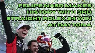 Felipe Nasr Makes History with 3rd Straight Rolex 24 Win at Daytona