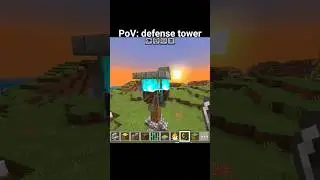 defence tower . #minecraft #trending #viralshort #triki