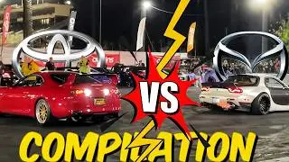 Toyota Supra Mk4 Vs Mazda Rx7 Sound Compilation