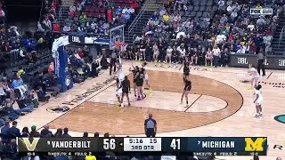 Kendall Dudley Dishes to Olivia Olson for TWO vs. Vanderbilt | Michigan Women's Basketball