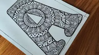 Draw an easy Letter 'A' Mandala art with me Relaxing mandala art | #artreloaded #goviral #zenadalart