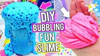 DIY BUBBLY Slime! School Slime Science Experiment! How To Make The MOST FUN BUBBLING SLIME Ever!