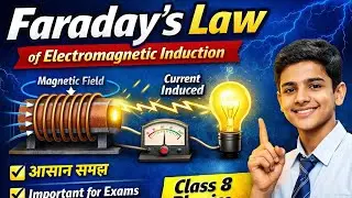 Faraday&rsquo;s Law of Electromagnetic Induction | Class 8 Physics | Easy Explanation in Hindi