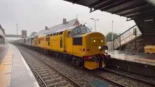 The Cambrian Coast Explorer at Newtown Station in the horrendous rain.