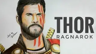 Thor Ragnarok Colour Drawing By Pritam | Chris Hemsworth Colour Pencil Drawing | Thor Ragnarok Draw