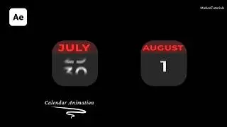 Calendar Animation in After Effects | After Effects Tutorials Motion Graphics