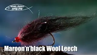 Maroon'n'black Wool Leech - trout streamer fly tying tutorial