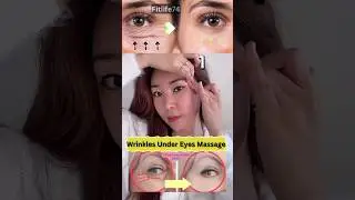 Wrinkles Under Eyes Massage😱 #eyemassage #yoga #facialyoga #antiaging #shorts #wrinkles
