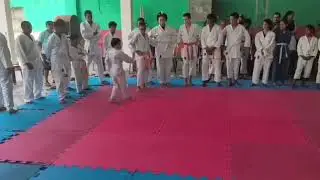 Meu exame de faixa no Yosai dojo karatê 