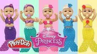 Play Doh Mermaid Baby Disney Princesses Ariel Belle Cinderella Rapunzel Aurora Inspired Costumes