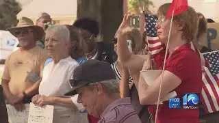 Confederate monument supporters, opponents rally in Virginia Beach