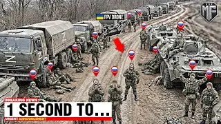 Swarm of Ukrainian Drones Spotted Large Russian Convoy Near Pokrovsk - Then THIS Happened...