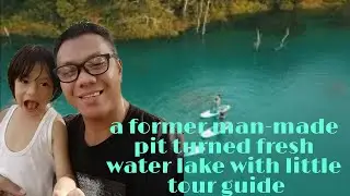 a former man-made pit turned fresh water lake with little tour guide