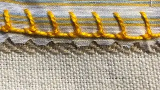 37. Knotted Buttonhole embroidery- stitch along - dictionary of stitches - slow stitch