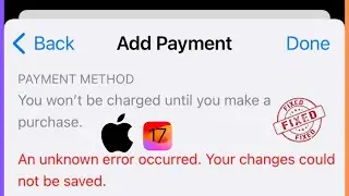 How to fix : An unknown error occurred. your changes could not be saved / iPhone iOS 2024
