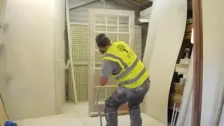 Timber door spraying