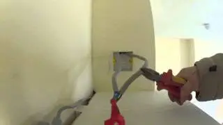 Cutting a live a electric cable. GoPro Hero2