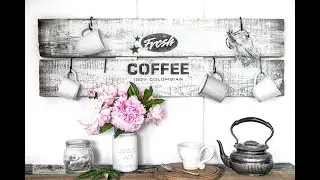 Make this rustic Fresh Coffee station sign in under an hour!