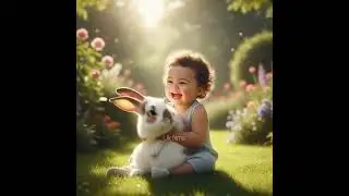 pretty little baby and rabbit&hearts;️🎀 #viral #youtubeshorts
