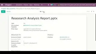 How to view and manage all attached documents on project and task | Odoo Apps Feature #odoo16 #odoo