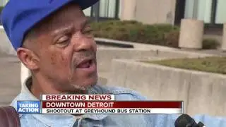 Shootout at Greyhound bus station in downtown Detroit