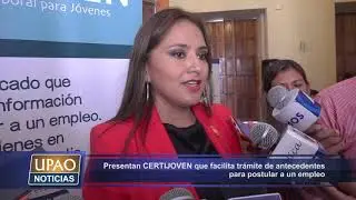 NOTA PRESENTAN CERTIJOVEN QUE FACILITA TRÁMITE DE ANTECEDENTES