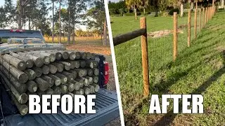 DIY Farm Fence with Wood and T-Posts - No Prior Experience!