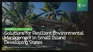 Solutions for Resilient Environmental Management in Small Island Developing States