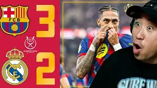 Coreano Loco reacciona al FC Barcelona 3 - 2 Real Madrid 😂 Final Supercopa de Espa&ntilde;a