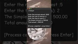 Calculate simple Interest in c programming language 🧑&zwj;💻 C tutorial 🧑&zwj;🏫#shorts #shortsvideo #coding