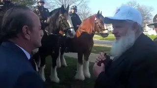 Sheikh Yusuf Estes interviewing county executive Tom Gordon and police chief Elmer Setting