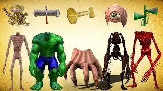 WRONG HEADS SIREN HEAD BRASS, SIREN HEAD MEET GRINDER, SIREN HEAD ACA HURRICANE, BRAIN EYE, HULK