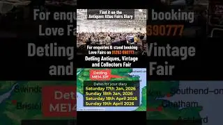 The Detling Antiques, Vintage & Collectors Fair Sat 17th , Sun 18th Jan 2026. #antiquefair #antiques