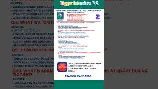 Rigger Exam & Interview Guide | Aramco Rigger Question.2