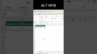 Enter Numbers 1-5000 Instantly Using This Excel Shortcut - #excelshortcuts #exceltips #exceltricks