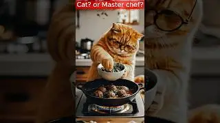 You have never Seen a Cat Cook like This Before |#shortvideo #shortsfeed #cat #chef #koftasalan