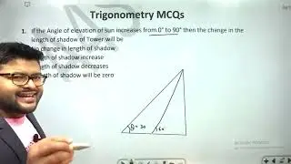 If the Angle of elevation of sun increases from 0&deg; to 90&deg; then the change in the length of shadow