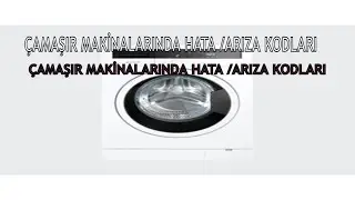#ARÇELİK #BEKO #ALTUS #VESTEL #ÇAMAŞIR  #MAKİNALARINDA #hata  kodları #arçelik  #çamaşırmakinası