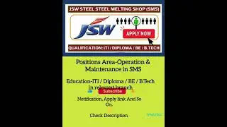 jsw steel ltd job vacancy | operations job | maintenance job | jobs