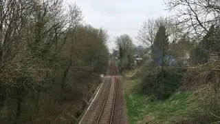 31806 U approaching tunnel at top of bank near Evershot