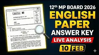 MP Board 12th English Paper Solution 2026 Class 12 MP Board  Exam 2026 English Paper Answer Key 2026