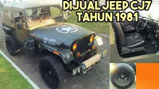 Terjual JEEP CJ7 tahun 1981 mulus siap pakai / #jeepCJ7 / #American jeep #Jeepwillyscj7