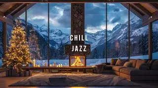 Cozy Cabin Jazz 2 Hours — Fireplace & Snow | Relaxing Piano for Focus & Unwinding