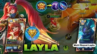 Unstoppable LAYLA 👑 100% Squad Carry With Full Build | Mobile Legends Bang Bang Epic Gameplay