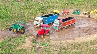 Jcb Loading ParleG Tractor Tata Dumper Pickup Truck Accident Pulling Jcb 3dx ? Kids Cartoon |