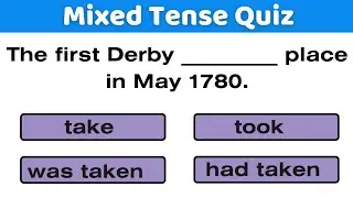 Mixed Tense Quiz For Beginners l Present, Past & Future Tense l #grammarquiz