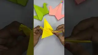 Easy Origami Bird for Kindergarten | How to DIY Flapping Paper Bird #shorts